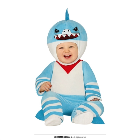 Costume piccolo Squalo Celeste 12/18 mesi