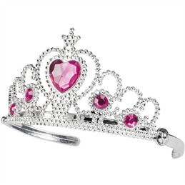 Tiara Corona Principessa Argento con cuori