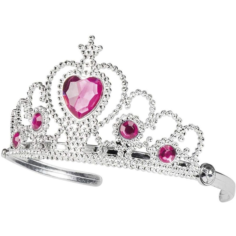 Tiara Corona Principessa Argento con cuori