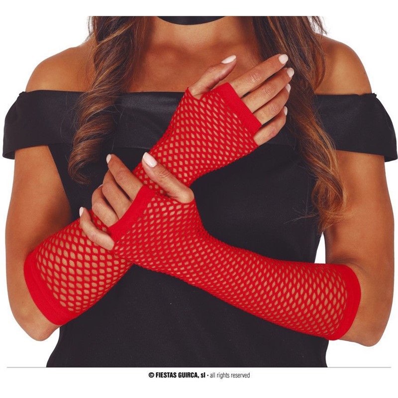 Guanti a rete Rossi 26 cm