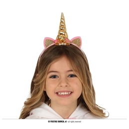 Diadema Unicorno oro per bambini