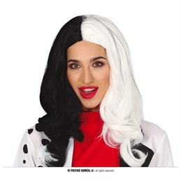 Parrucca liscia Nera e Bianca