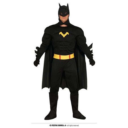 Costume Eroe Nero taglia XL