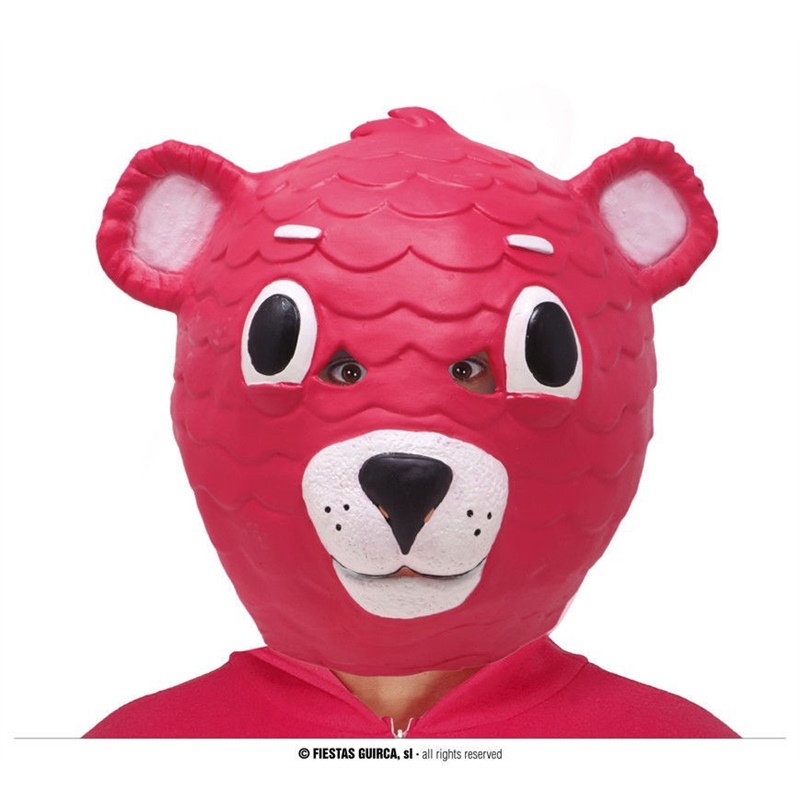 Maschera Orso Rosa in Latex