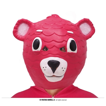 Maschera Orso Rosa in Latex