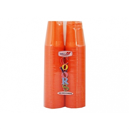 DOPLA BICCHIERI 200CC 100 PZ ARANCIO