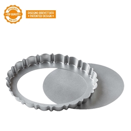 Stampo Crostata ovale fondo mobile 29x20 cm altezza 3 cm