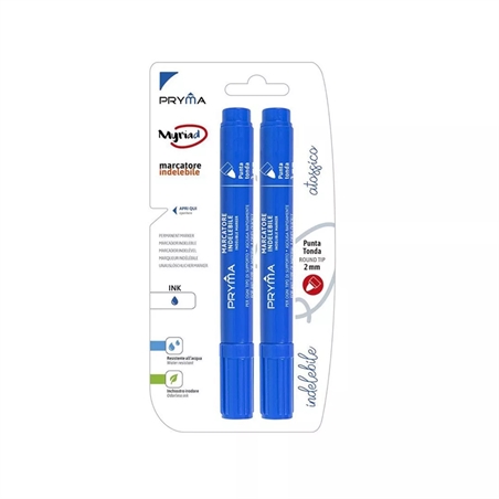 Marcatore Indelebile Punta Tonda | Blu – 2 Mm