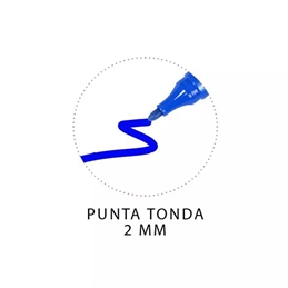 Marcatore Indelebile Punta Tonda | Blu – 2 Mm