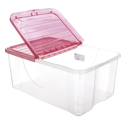 Contenitore multiuso in plastica da 40 L con coperchio pieghevole