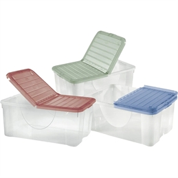 Contenitore multiuso in plastica da 40 L con coperchio pieghevole