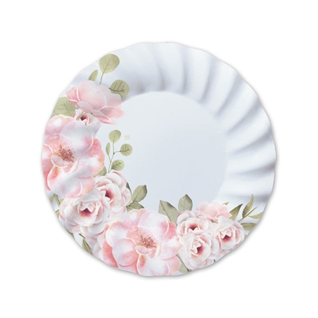 Piatti in carta 25 cm Floral 8 pezzi