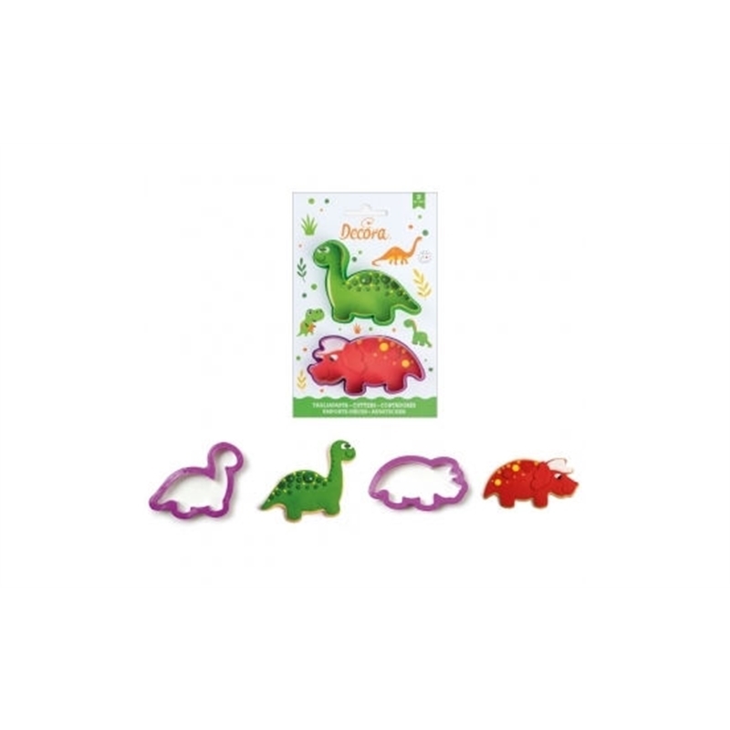 Set 2 Tagliapasta Dinosauri in plastica