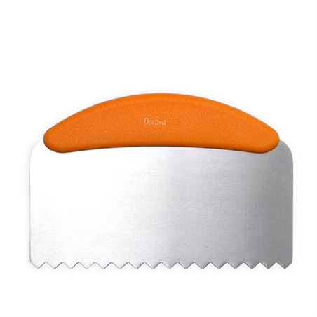 Spatola Decorativa Grande Con Lama Ondulata In Acciaio Inox 22,5 X 11 CM