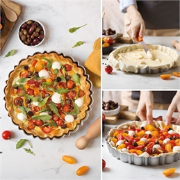 Stampo Crostata fondo mobile diametro 30 cm altezza 3 cm