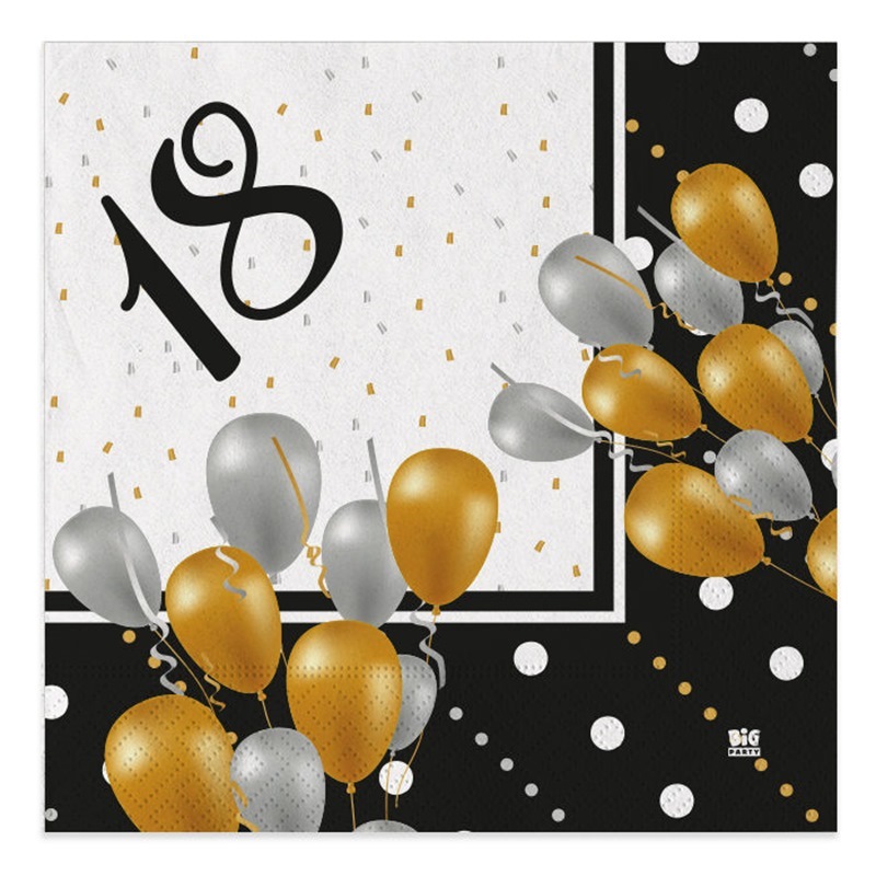 Tovaglioli 33x33 cm 18 anni Prestige 20 pezzi