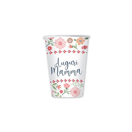 Bicchieri in carta 200 cc Mamma 8 pezzi