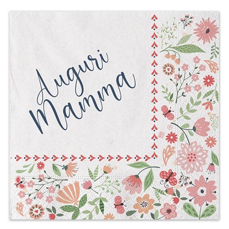 Tovaglioli 33x33 cm Mamma 20 pezzi