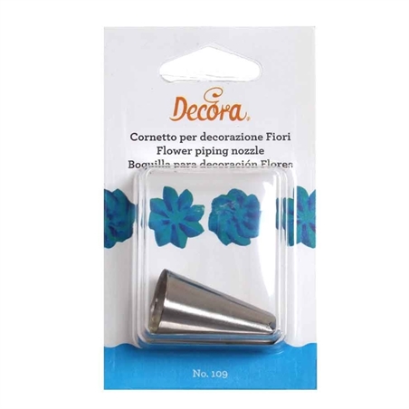 Beccuccio Cornetto Fiore 109 In Acciaio Inox Ø2,5 X 4 CM