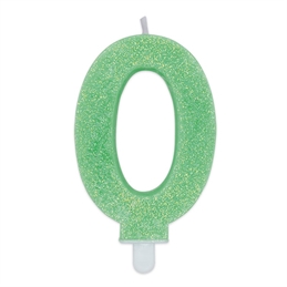 CANDELINA SWEETY VERDE GLITTER 9 CM