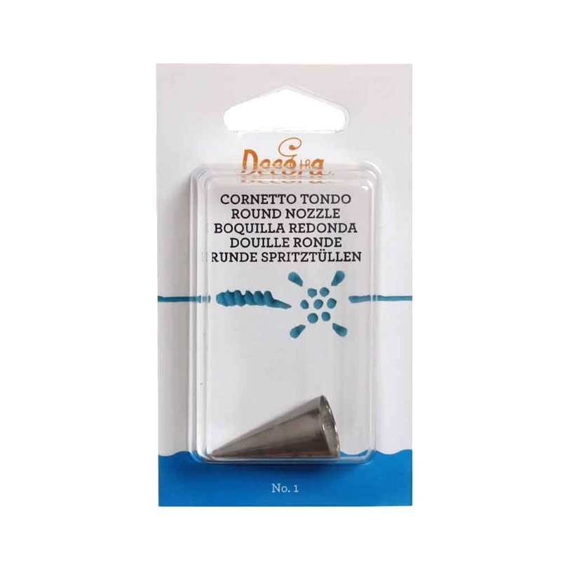 Beccuccio Cornetto Tondo 1 In Acciaio Inox Ø1,7 X 3,5 CM Decora