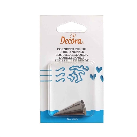 Beccuccio Cornetto Tondo 000 In Acciaio Inox Ø1,7 X 3,5 CM Decora