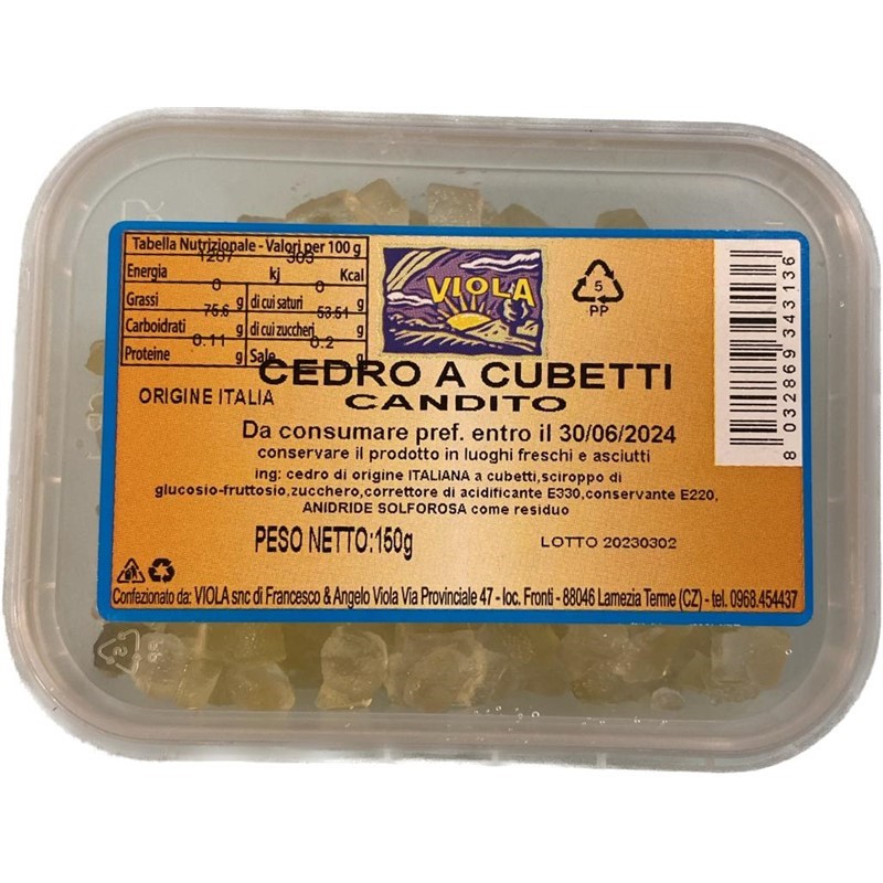 Cedro A Cubetti Candito