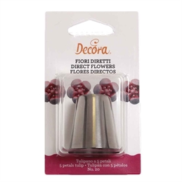 Beccuccio Fiori Diretti Tulipano A 5 Petali 20 Decora In Acciaio Ø3,7 X 4 CM