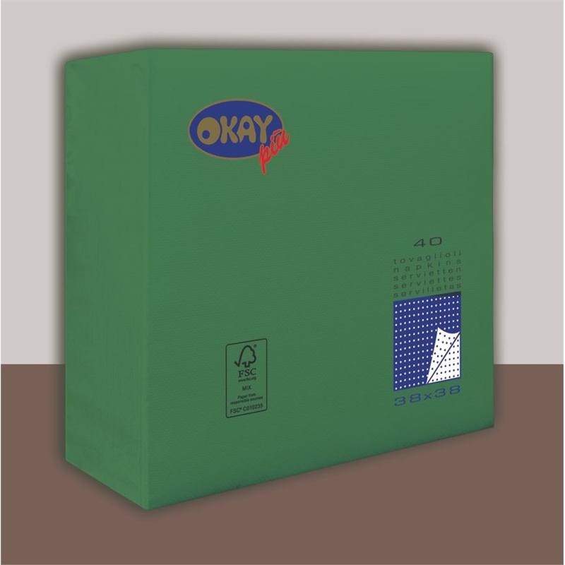 Tovaglioli OKAY Verde Foresta 38X38 cm 40 pz