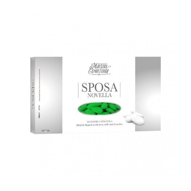 Confetti alla Mandorla Sposa Novella Verde 1 kg