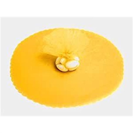 Velo Fata Tondo Smerlato Giallo Diametro 24 50 pezzi