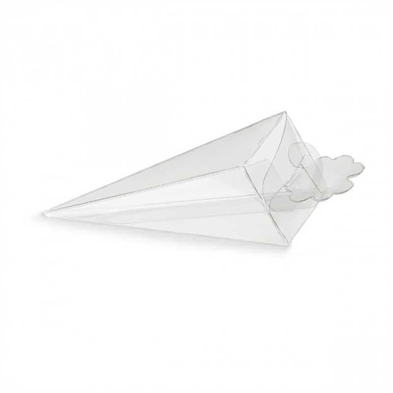 10 Scatoline Cono porta Riso in PVC Trasparente