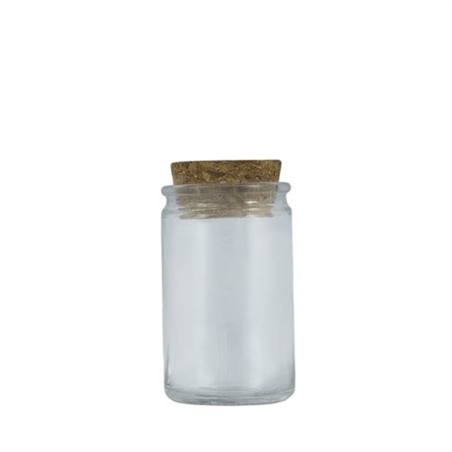 BARATTOLO IN VETRO CON TAPPO DI SUGHERO.