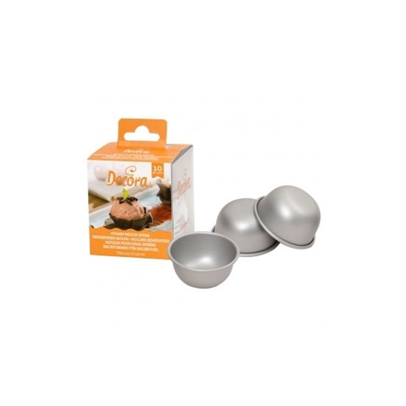 Stampi Mezza Sfera in Alluminio Anodizzato ø 5 x h 2,3 cm 10 pz