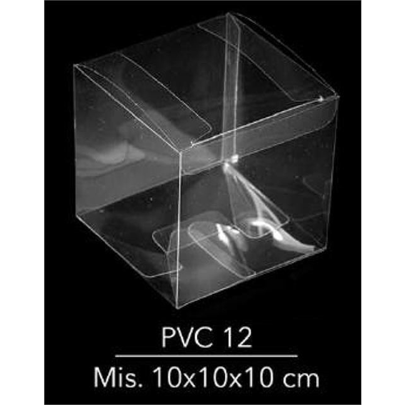 Scatola Cubo Trasparente in Pvc 10x10x10 cm 10 pezzi
