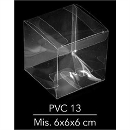 Scatola Cubo Trasparente in Pvc 6x6x6 cm 10 pezzi