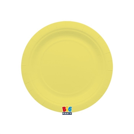 25 Piatti Ecolor Ø 18 cm Giallo Baby