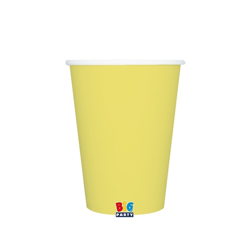 25 Bicchieri Ecolor 200 cc Giallo Baby