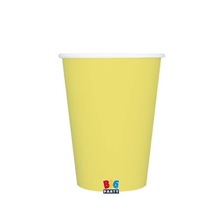 25 Bicchieri Ecolor 200 cc Giallo Baby