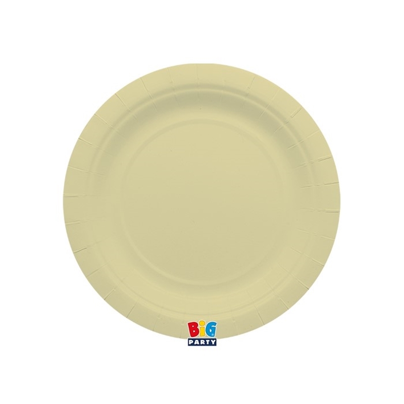 25 Piatti Ecolor Ø 18 cm Latte