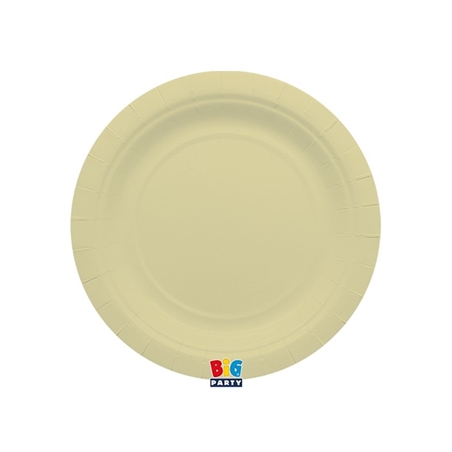 25 Piatti Ecolor Ø 18 cm Latte