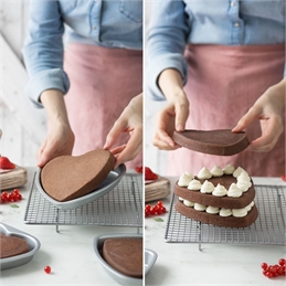 Set 5 Stampi Cuore 15 cm altezza 2 cm