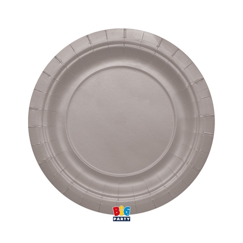 25 Piatti Ecolor Ø 24 cm Argento