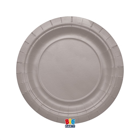 25 Piatti Ecolor Ø 24 cm Argento