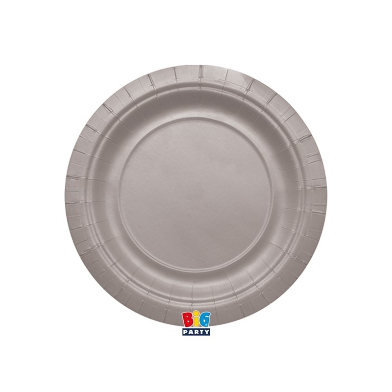 25 Piatti Ecolor Ø 18 cm Argento