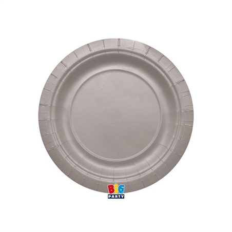 25 Piatti Ecolor Ø 18 cm Argento