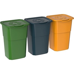 Pattumiera Eco 3 pezzi per Raccolta Differenziata