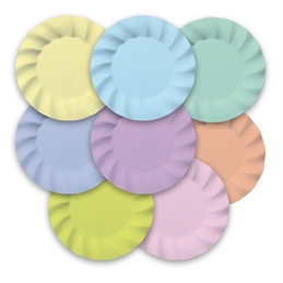 Piatti 20 cm Wavy Soft Rainbow 8 pezzi