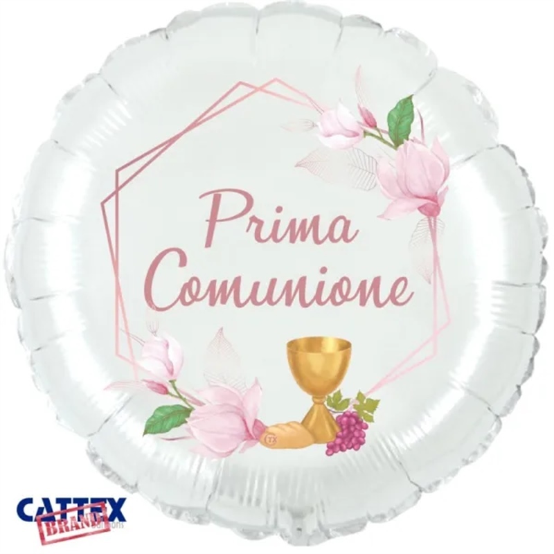Palloncino in Mylar Prima Comunione Rose Gold (18”)