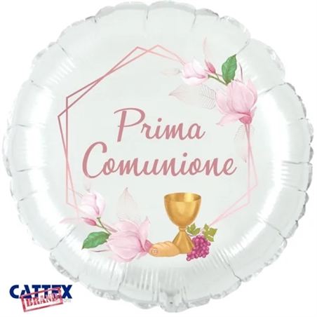 Palloncino in Mylar Prima Comunione Rose Gold (18”)